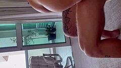 i'm a naughty brunette taking two cocks