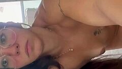 i'm a naughty brunette taking two cocks