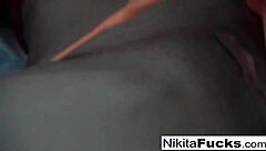 solo fishnet play with stunning milf nikita