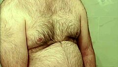 Nude Martin Lavallée masturbates, ejaculates, eats sperm