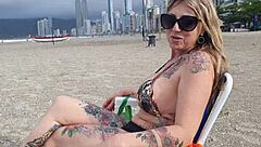 She Recognized Me On The Beach, Invited Me To See The City, And I Ended Up Fucking My Little Pussy Completely In Red