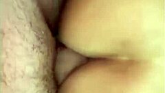 Emotional moans from woman in doggystyle pussy fucking with couple.