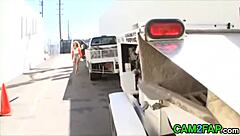 Blonde Beauty Offers Sultry Blowjob with Tits Exposed in Steamy Sex Scene