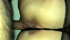 The hot housewife bends over in lingerie for doggystyle with her big ass.