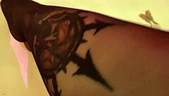 Fetishaurae teases in sexy nylon leggings, showing off goth feet