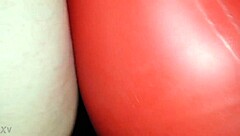 Wife Feels Intense Pleasure In Latex Suit During Doggystyle