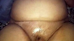 Step son-in-law gives a sensual big ass and pussy massage