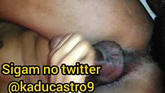 Kadu Castro moans during bareback group banging in Rio