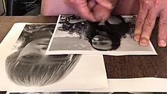 skinny mature teen masturbates shaved pussy, gets cumshot close up