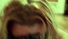 anarchy sanchez gives interracial blowjob to blonde