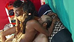 amazing amateur threesome with step sister