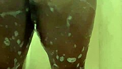 Shower time just got hotter with this ebony babe!