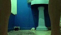 Teasing hairy pussy with dildo toys