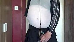 bisexual crossdresser says, i'm still waiting to be filled up with your piss. are you ready?