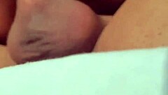 Brazilian petite brunette blows big dick in lingerie