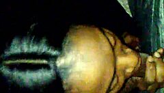 Ebony beauty performs deepthroat blowjob on monster cock