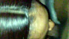 Ebony beauty performs deepthroat blowjob on monster cock