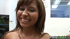 sexy latina jade kennedy gets a facial