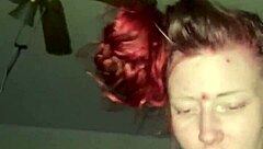 redhead amateur enjoys homemade fun with friend