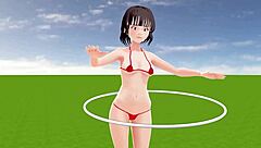 Too Small Swimsuit Almost Naked!