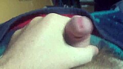 this guy is masturbating solo at home until he cums, so intense 😈