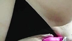 My stepmother plays with dildo in front of me