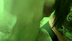 Asian babe gives handjob leading to cum facial