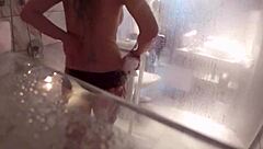 blonde milf deepthroats friends husband in public car.