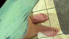 The husband indulges in kinky masturbation, rubbing his cock and balls in his underwear.