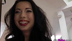 teen in stockings sucking old shoe pov