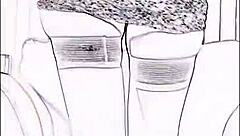 Liz Ashley is warming up and getting some relief with her striptease.