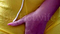 Watch me show off to my WhatsApp group with a thong in my pussy?