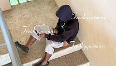 Caught Tenant Masturbating Outdoors, So I Demanded Doggystyle Fucking Or Report Him