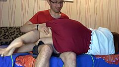 Horny husband spanks wife’s ass instead of letting her read