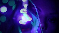 Samantha Saint's Big Tits in Lesbian Black Light Sex!