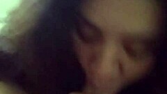 she takes it deep in her throat, gagging on the cock