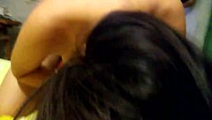 She gives a nice blowjob to her amateur teen friend before they get homemade hardcore