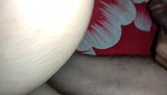 Husband and wife share a quiet evening together at home.