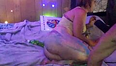 Milf painting session turns into intense fucking! 😈