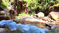 i'm lilyan, masturbatin' by the river with my dildo