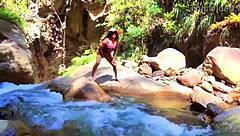 i'm lilyan, masturbatin' by the river with my dildo