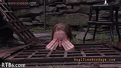 Gagged and bound for choking punishment