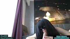 i sucked two cocks in a double blowjob pov while using a dildo