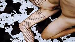 I watch my beutiful wife in stokings having hot anal sex from POV