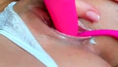 She pleasures herself big breasted girl