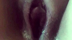 German solo play with dildo after creampie