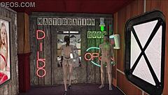 Sporty Brunette in Perverted Fashion Anime Hentai Game with Sexy Cartoon Action