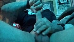 jack hammer strokes his cock in a steamy solo session.