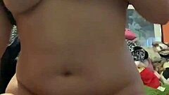 Wet Pussy Riding Dildo Toy in Intense Session