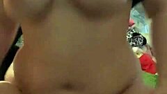 Wet Pussy Riding Dildo Toy in Intense Session